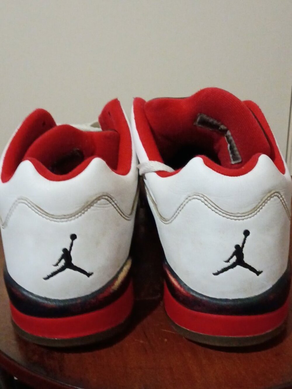 Nike Air Jordan 5 Retro Low 2015 White/Fire Red - Black 819171-101 Size 12 - Picture 10 of 15